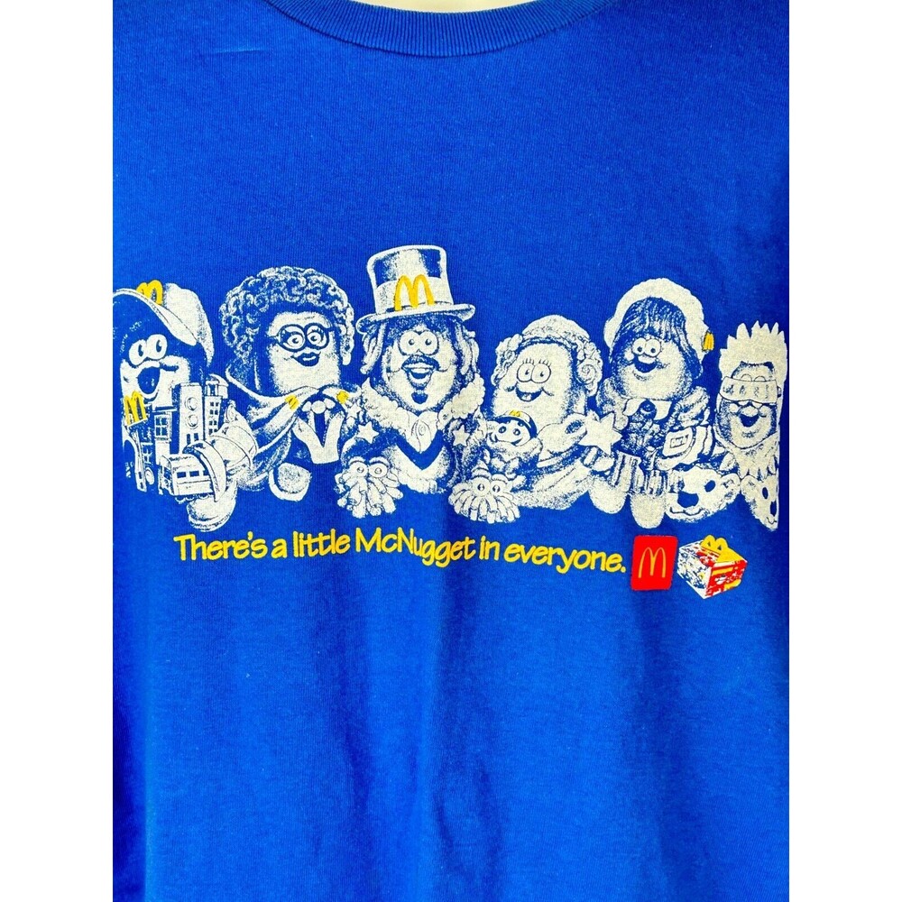 Limited Edition 2023 McDonald's Kerwin Frost McNugget Buddies Blue TShirt Large - Picture 6 of 8